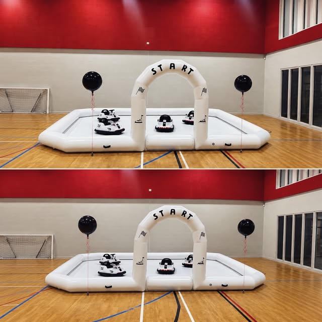 Inflatable racing game setup